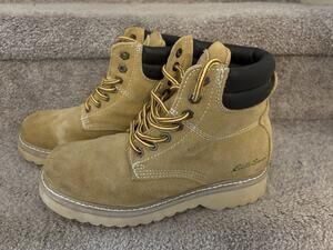 Eddie Bauer Rick Tan Men's Waterproof Boots Size 9 Hiking RBX Highland Point